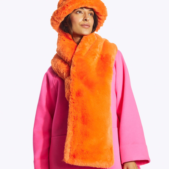 Kurt Geiger mujer bufanda de amapola de Londres 2LPR513 | accesorios naranja